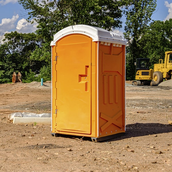 how often are the portable restrooms cleaned and serviced during a rental period in Manorville Pennsylvania